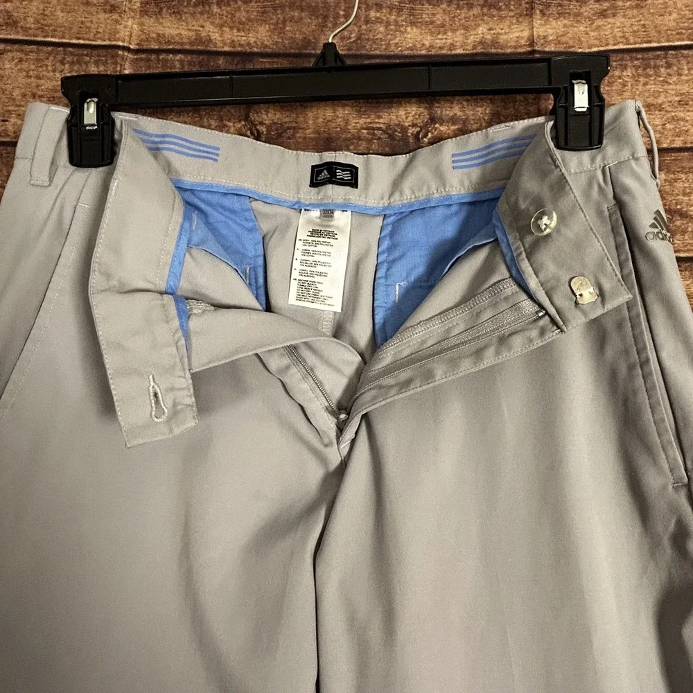 Adidas Golf Mens 32x34 Gray Ultimate Straight Leg Stretch Lightweight Pants - Picture 3 of 8